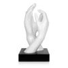 Infinite Touch 36cm White Resin Indoor Sculpture