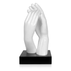 Infinite Touch 36cm White Resin Indoor Sculpture