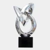 Infinity Fusion 180cm Silver Metal Garden Sculpture