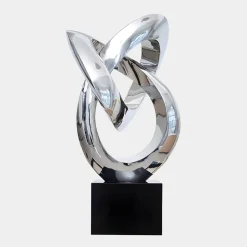 Infinity Fusion 180cm Silver Metal Garden Sculpture