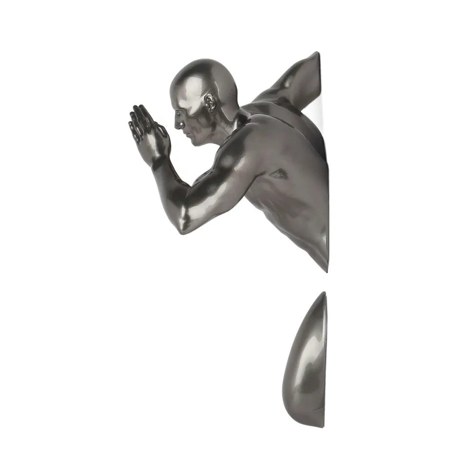 Infinity Man 28cm Anthracite Resin Wall Sculpture