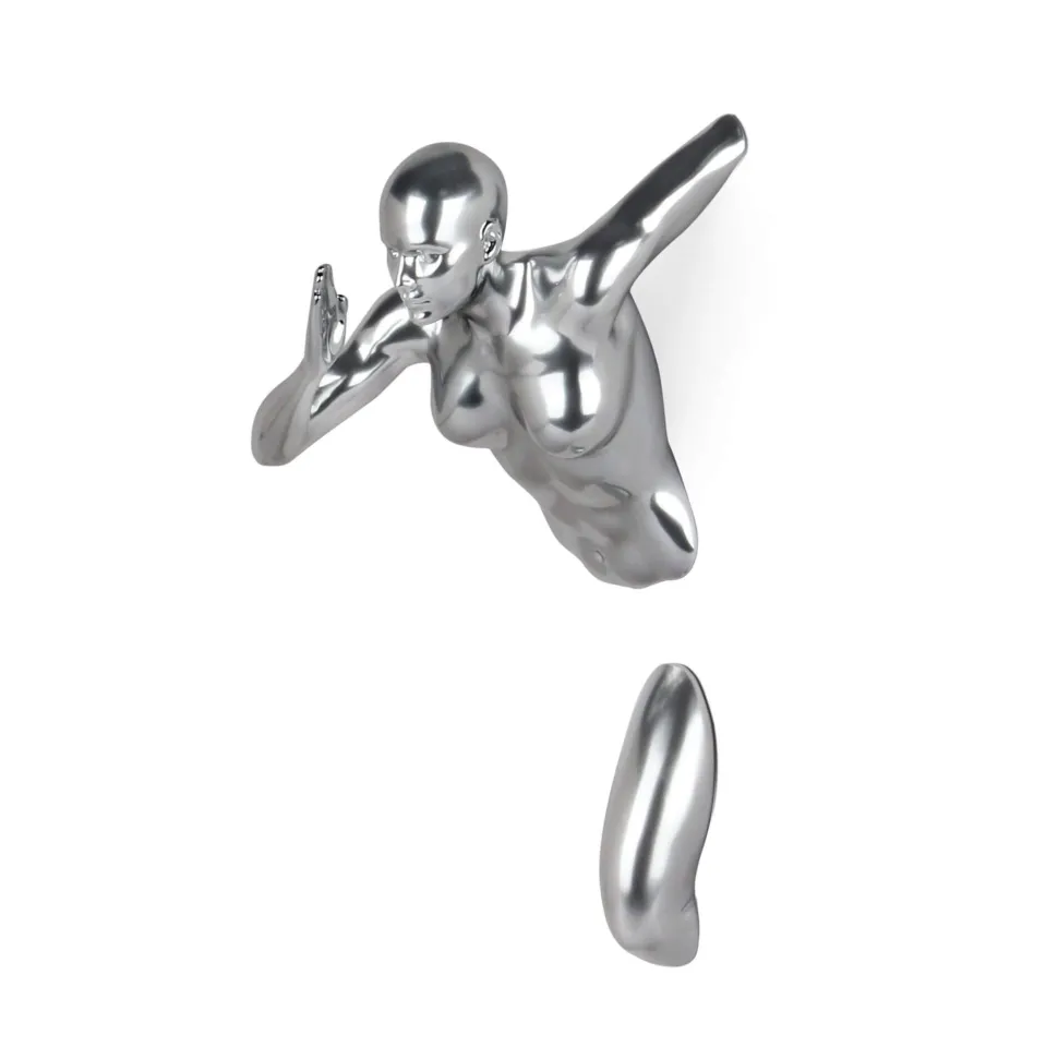 Infinity Woman 28cm Silver Resin Wall Sculpture