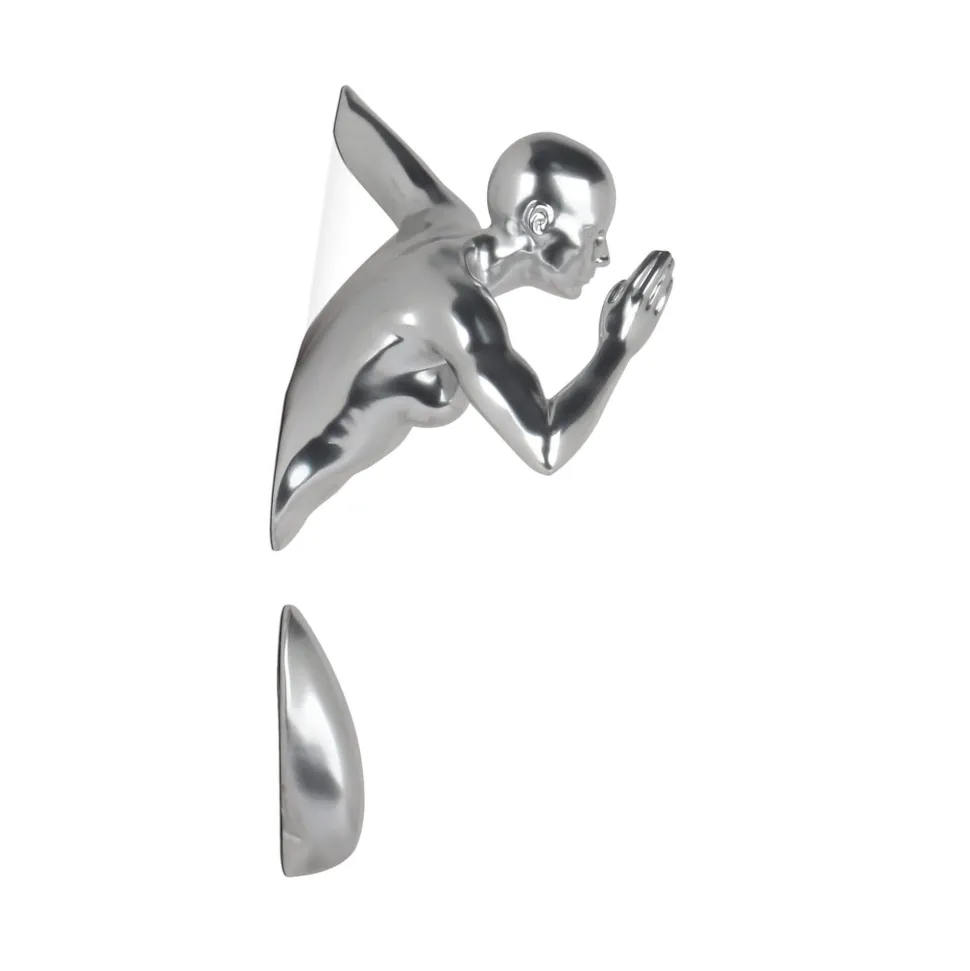 Infinity Woman 28cm Silver Resin Wall Sculpture