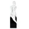 Introspective 74cm White Resin Indoor Sculpture