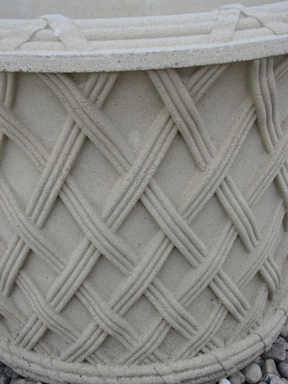 Jardinier Basket Weave 45cm Stone Garden Planter