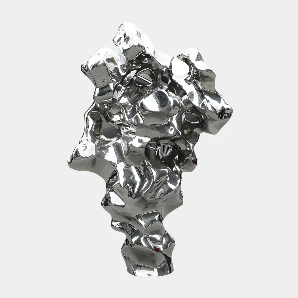 Liquid Mirage 155cm Silver Metal Garden Sculpture