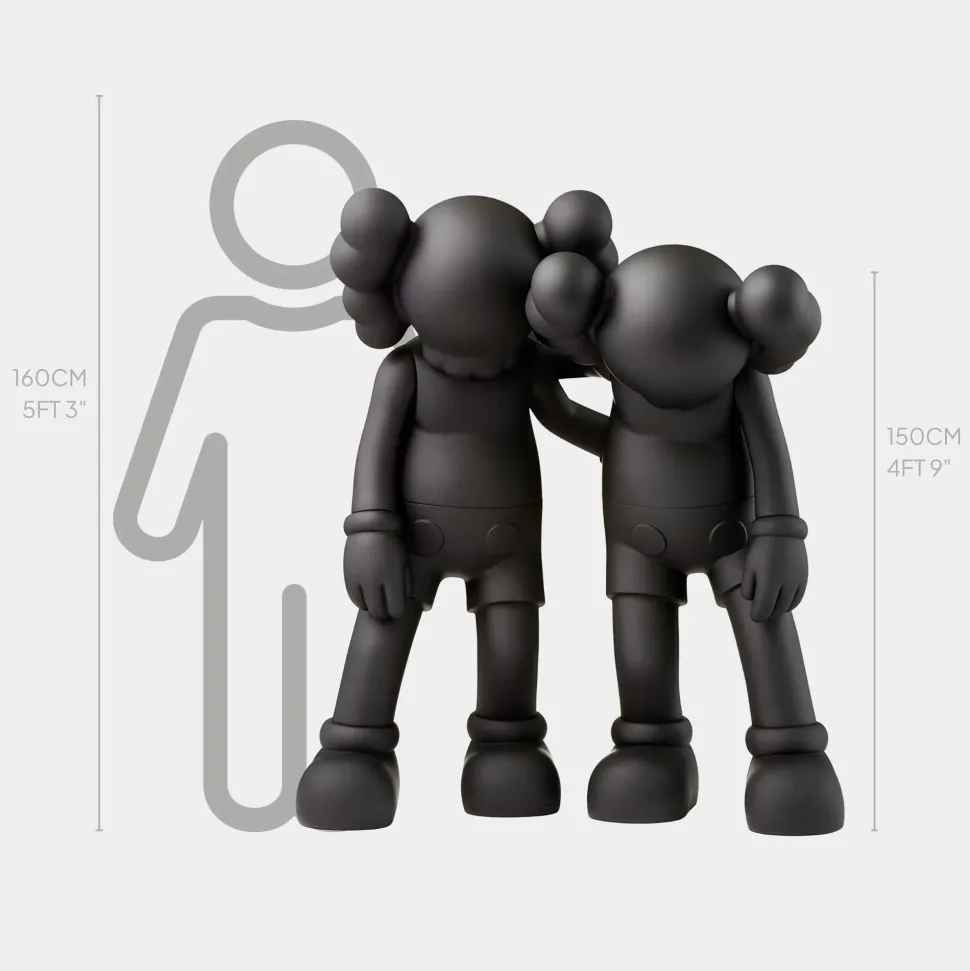 Lucify Companions 150cm Black Resin Indoor Sculpture