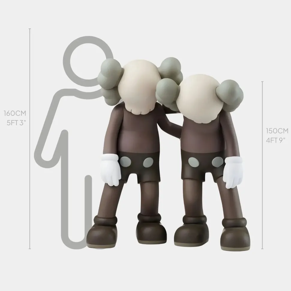 Lucify Companions 150cm Brown Resin Indoor Sculpture