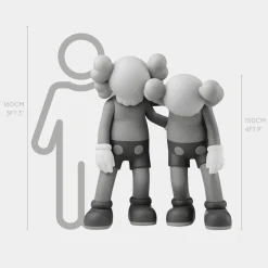 Lucify Companions 150cm Grey Resin Indoor Sculpture