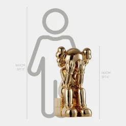 Lucify Hide 110cm Gold Resin Indoor Sculpture