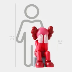 Lucify Hide 110cm Red Resin Indoor Sculpture
