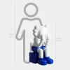 Lucify Hide 110cm White Resin Indoor Sculpture