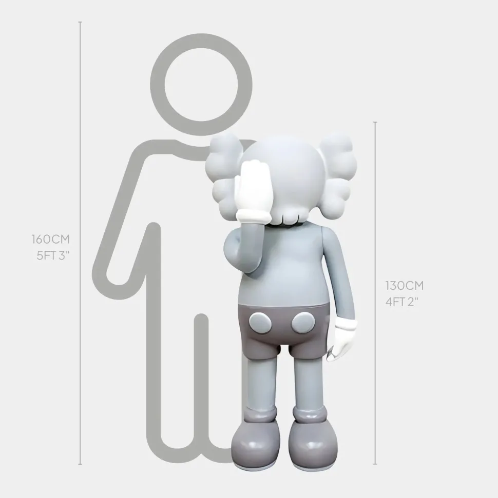 Lucify Motion 130cm Grey Resin Indoor Sculpture v5