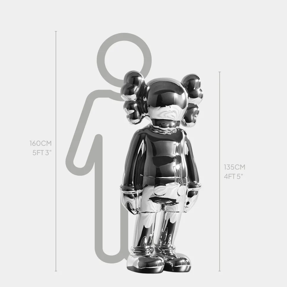 Lucify Seek 135cm Chrome Resin Indoor Sculpture