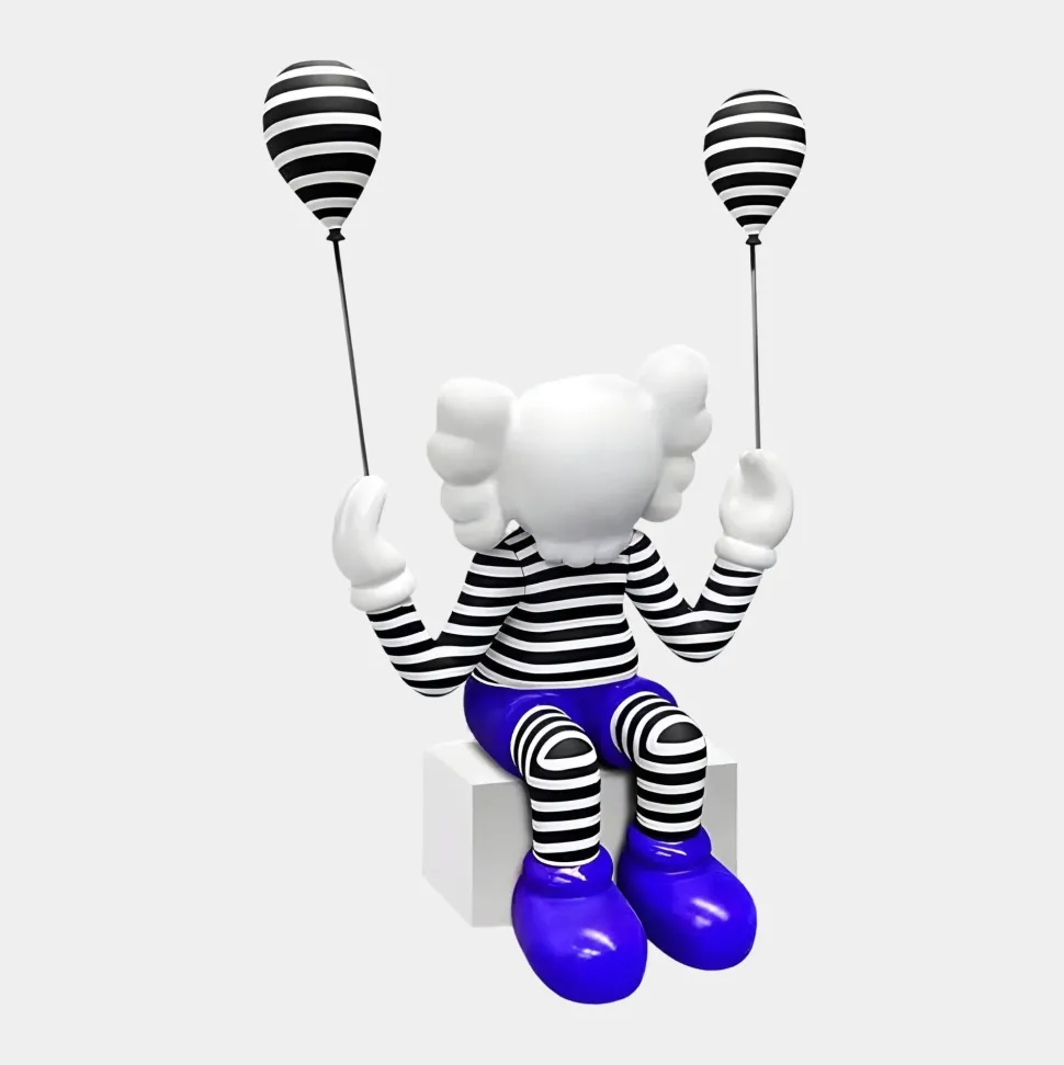 Lucify Up 70cm Blue Resin Indoor Sculpture