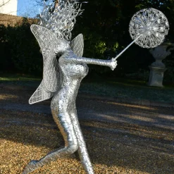 Luna Fairy Metal Wire Garden Sculpture