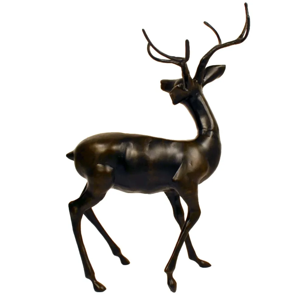 Majestic Deer Bronze Metal Garden Statue