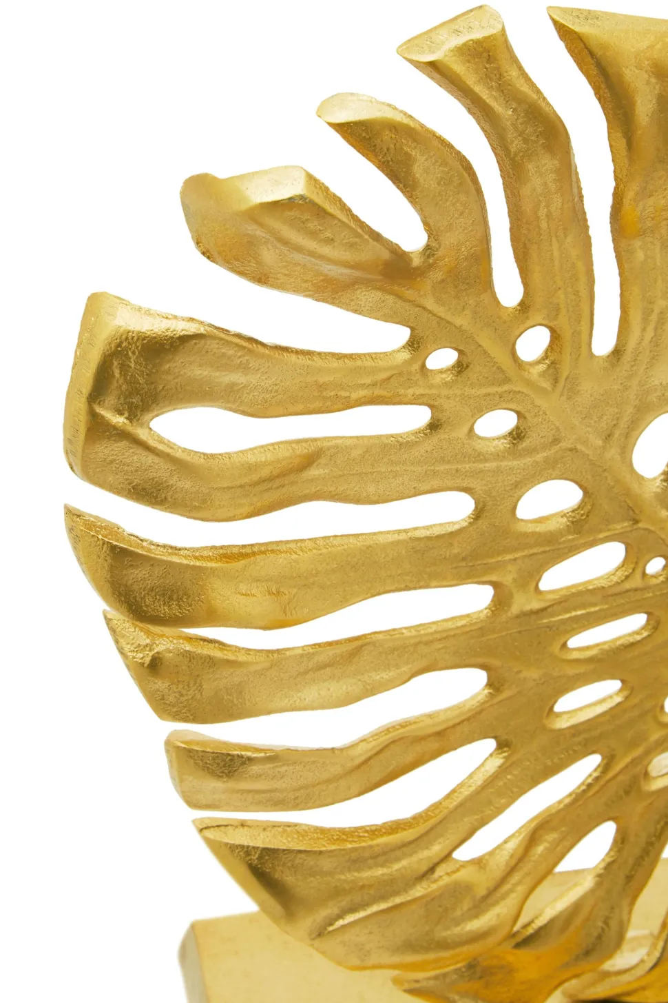 Monsera Leaf 37cm Gold Metal Indoor Sculpture
