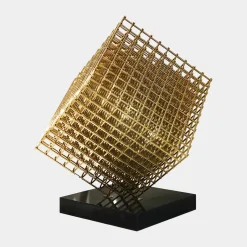 Multiverse 120cm Gold Geometric Metal Garden Sculpture