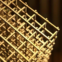 Multiverse 150cm Gold Geometric Metal Garden Sculpture
