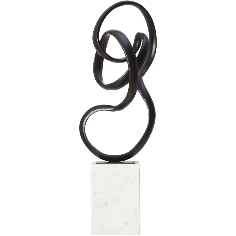 Mystical Grace 60cm Black Metal Indoor Sculpture