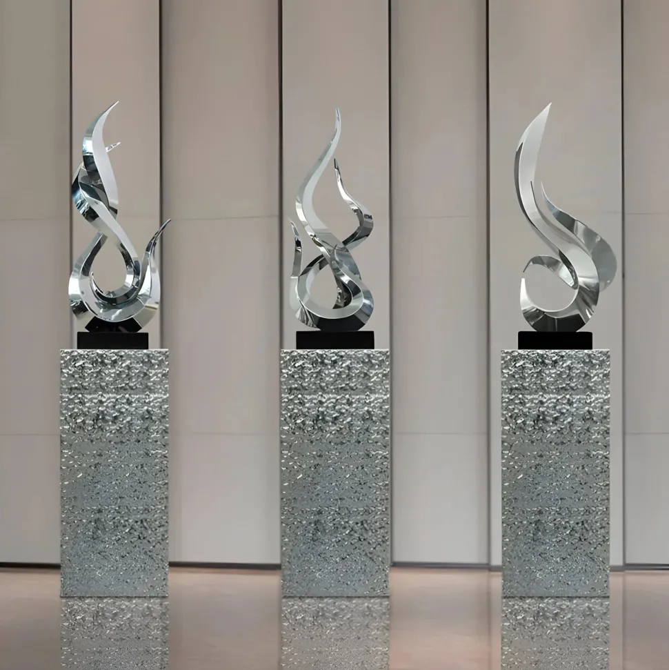 Nexus Ignite 85cm Silver Metal Indoor Sculpture v2
