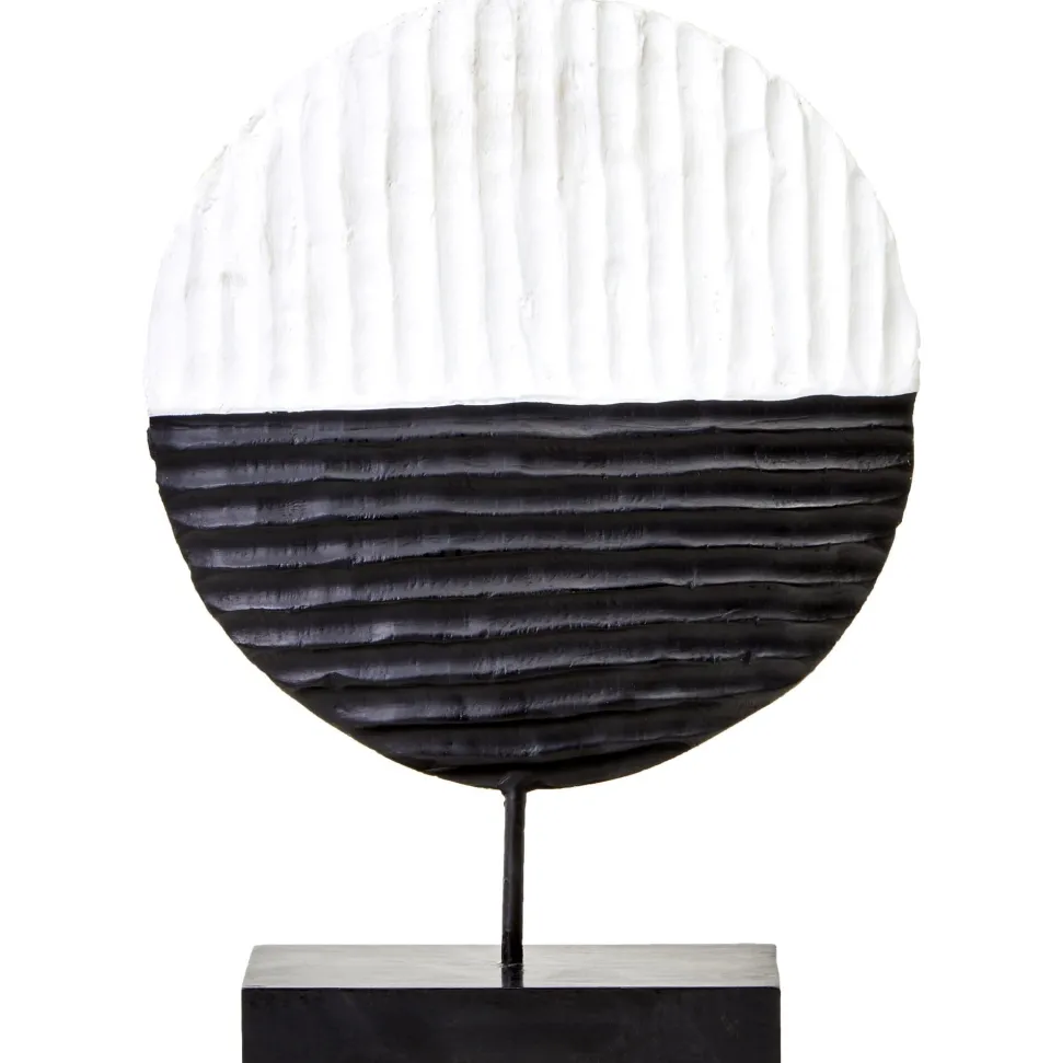 Night & Day 41cm Black & White Wood Indoor Sculpture