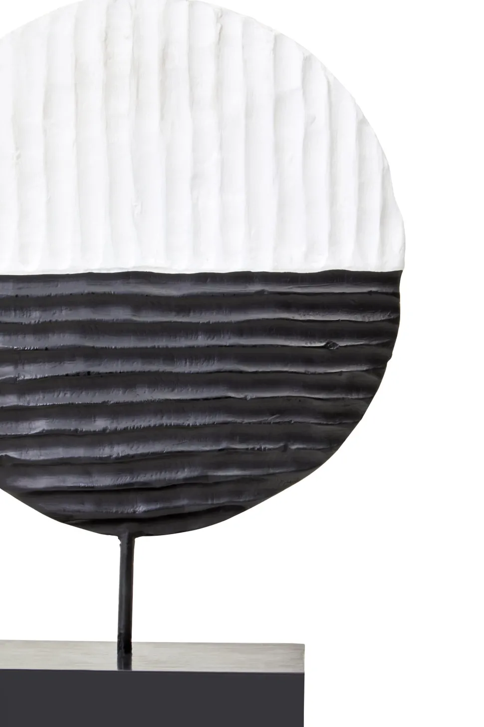 Night & Day 41cm Black & White Wood Indoor Sculpture