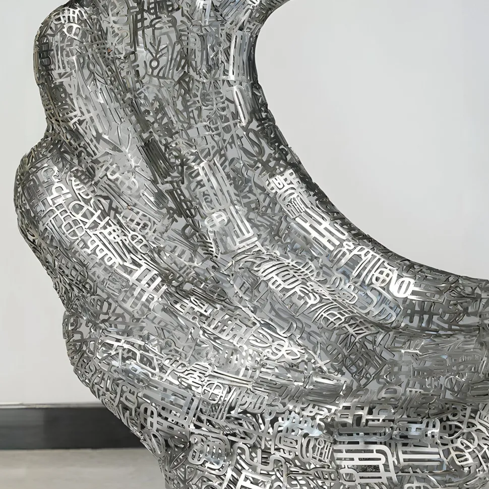 Oceanic Wave 117cm Gold Metal Indoor Sculpture