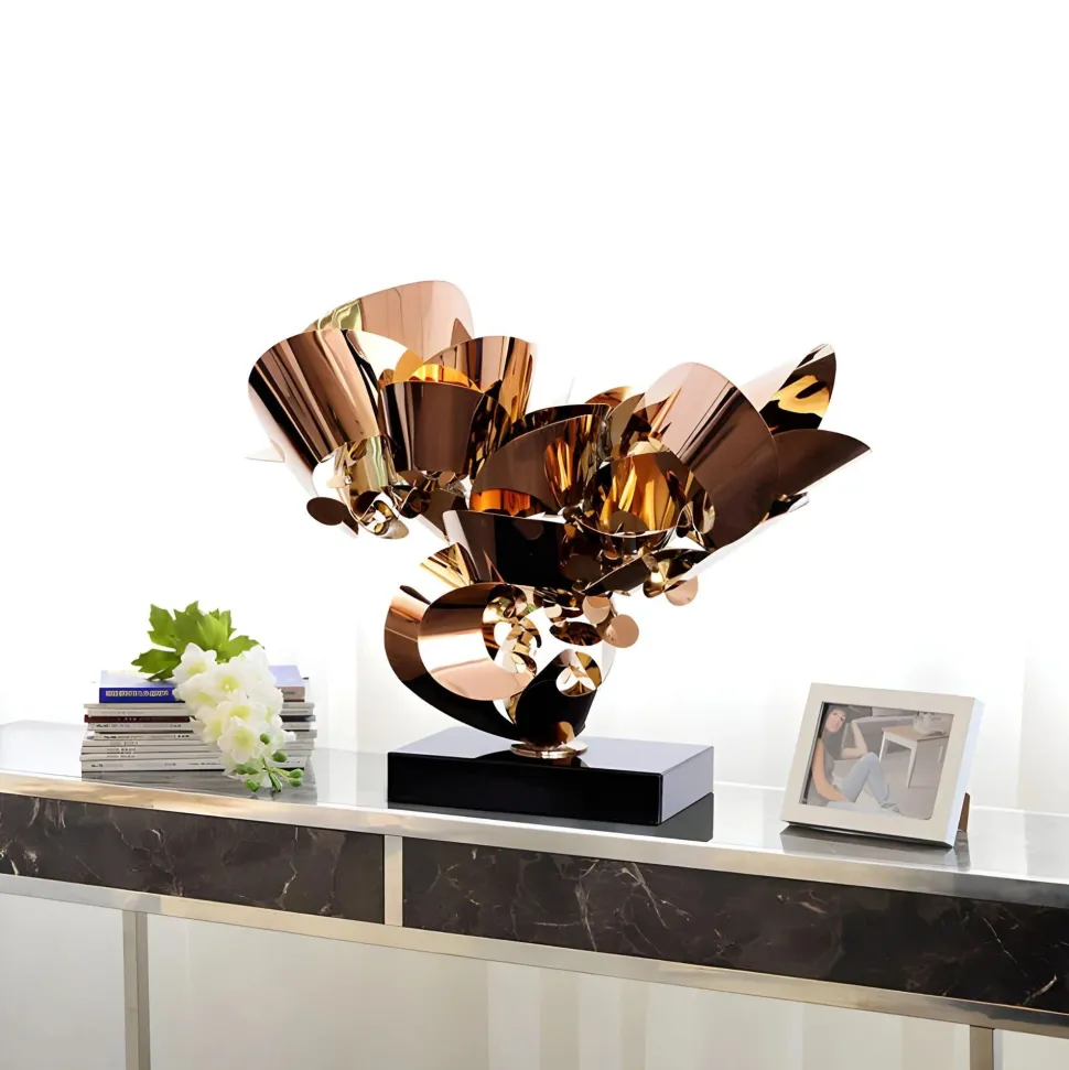 Opal Bloom 53cm Copper Metal Indoor Sculpture