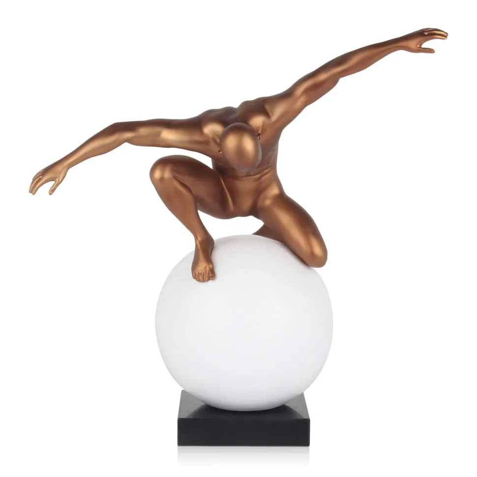 Orbital Balance 47cm Bronze Resin Indoor Sculpture