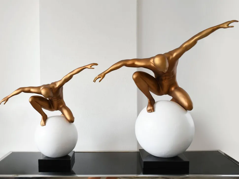 Orbital Balance 47cm Bronze Resin Indoor Sculpture