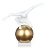Orbital Balance 47cm White Resin Indoor Sculpture