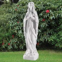 Our Lady of Lourdes 106cm Marble Resin Garden Statue