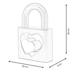 Passion Padlock 38cm Pink Resin Indoor Sculpture