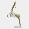 Phantom Deer 200cm Gold Metal Garden Sculpture