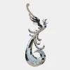 Phoenix Rising 212cm Silver Metal Garden Sculpture