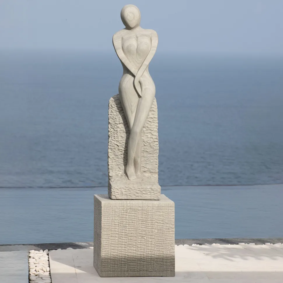 Placidity Contemporary Stone Garden Sculpture