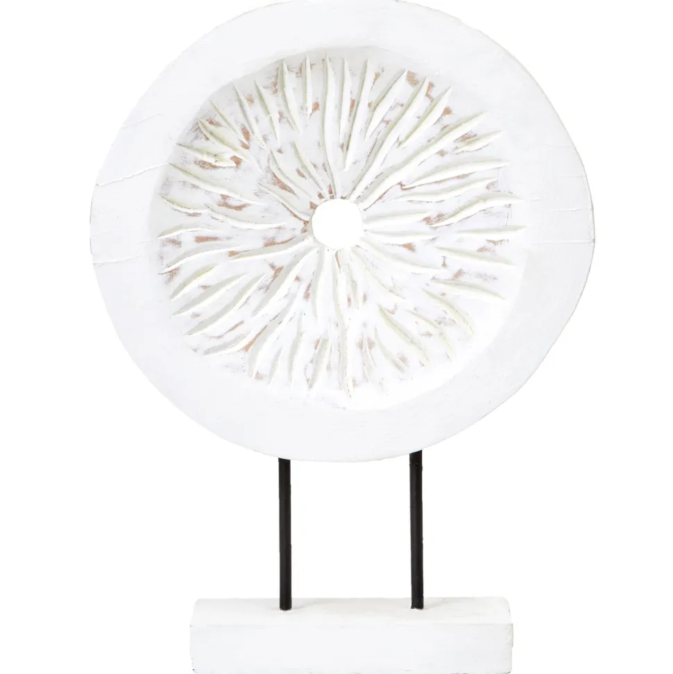 Polar Perfection 43cm White Wood Indoor Sculpture