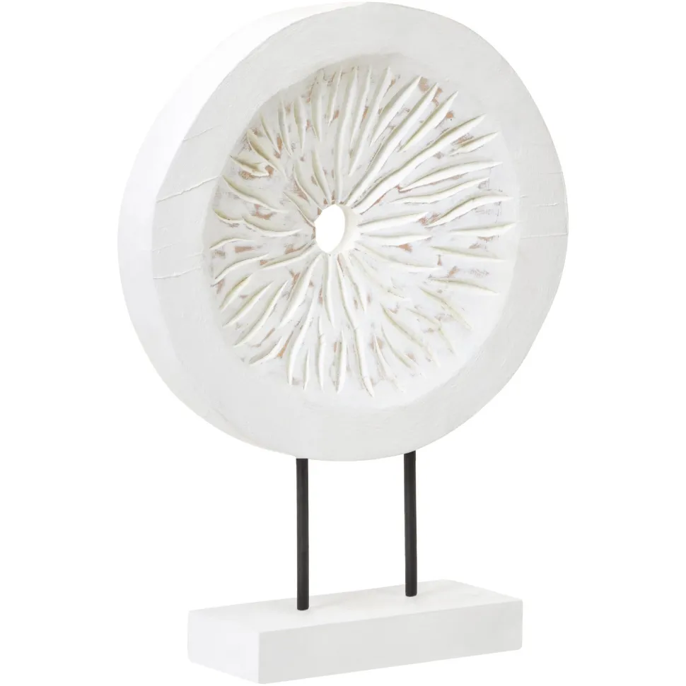 Polar Perfection 43cm White Wood Indoor Sculpture