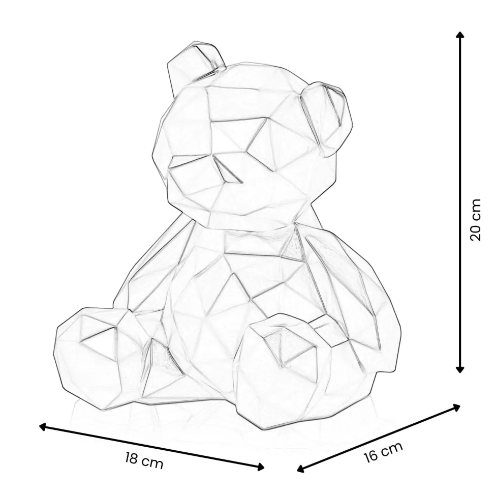Polygon Bear 20cm Abstract Resin Indoor Sculpture
