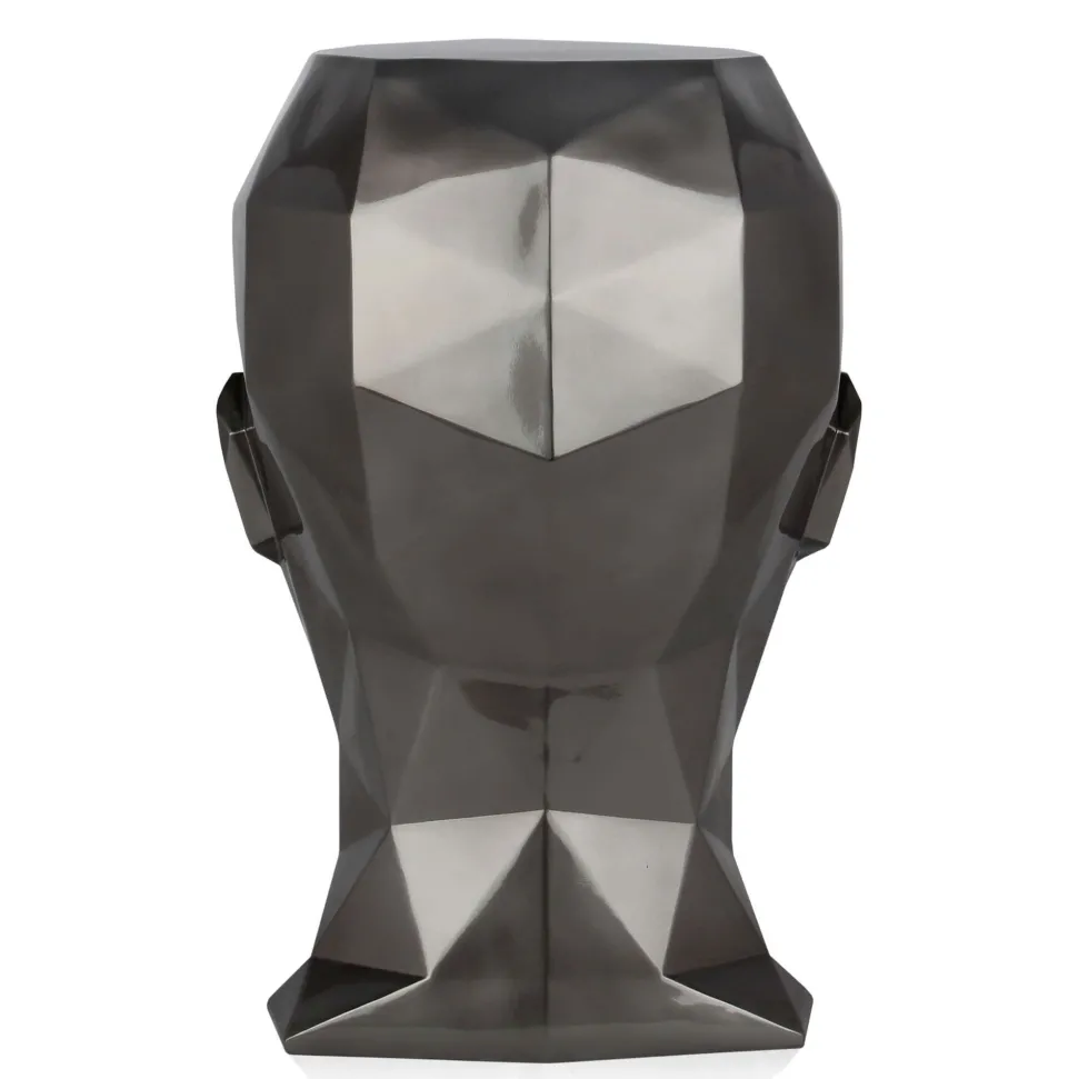Polygon Female Head 55cm Anthracite Side Table Sculpture