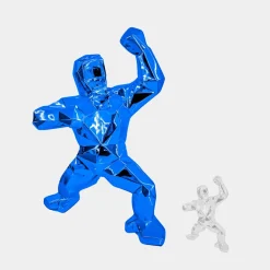 Polygon Gorilla 135cm Blue Resin Indoor Sculpture