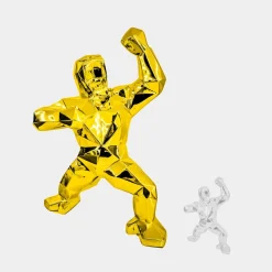 Polygon Gorilla 135cm Gold Resin Indoor Sculpture