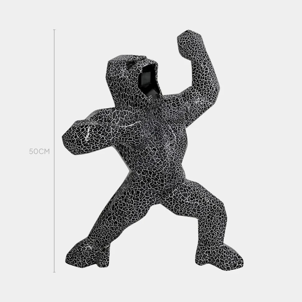 Polygon Gorilla 50cm Lava Resin Indoor Sculpture