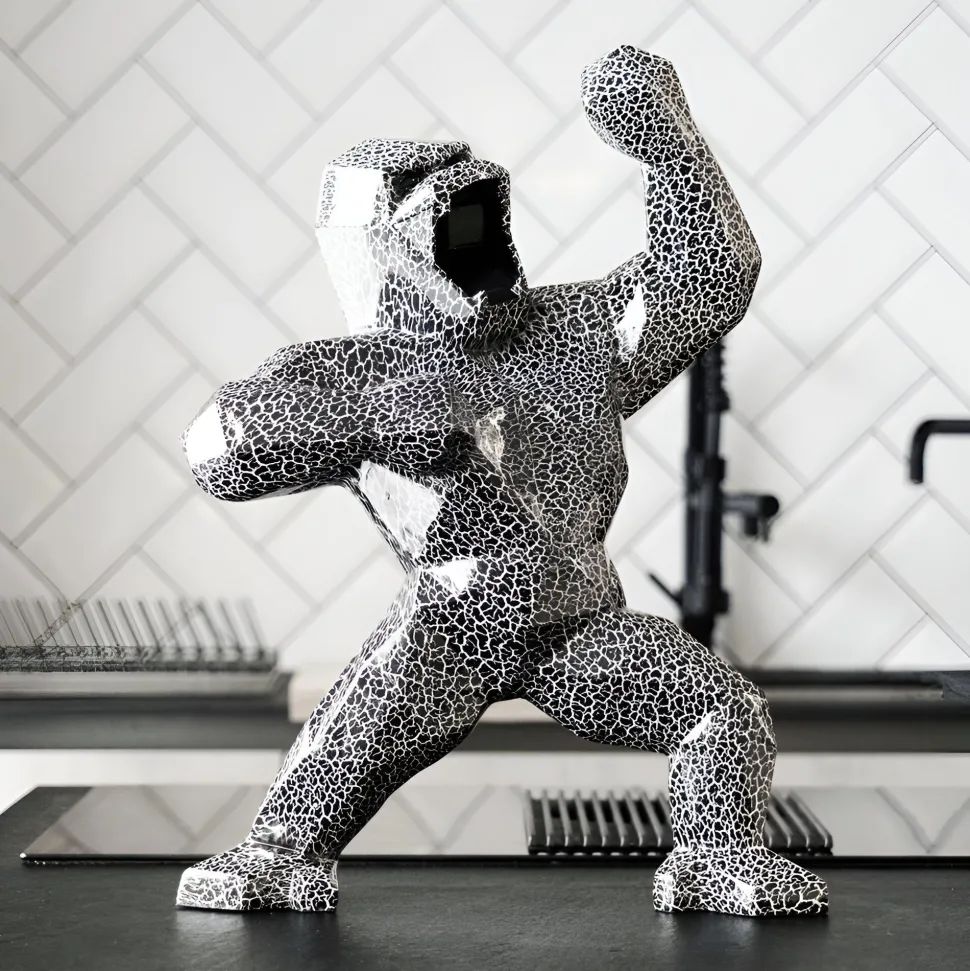 Polygon Gorilla 50cm Lava Resin Indoor Sculpture