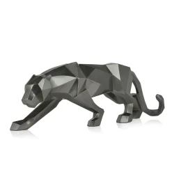Polygon Panther 31cm Anthracite Resin Indoor Sculpture
