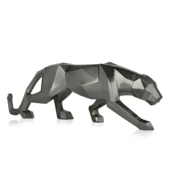 Polygon Panther 31cm Anthracite Resin Indoor Sculpture