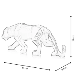 Polygon Panther 14cm Inca Art Resin Indoor Sculpture