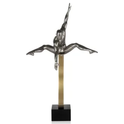 Quantum Leap 80cm Anthracite Resin Indoor Sculpture